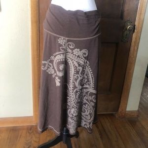 life is good Screen Print and Embroidered  Skirt S